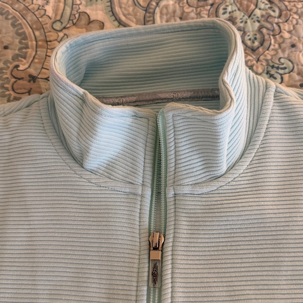 Straight Down Women's Mint Green Front Zip Athletic Jacket, Size L - Picture 7 of 10